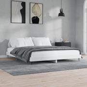 vidaXL Sängram vit 140x200 cm konstruerat trä