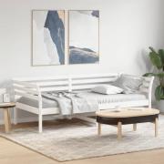 vidaXL Dagbädd utan madrass vit 90x200 cm massiv furu