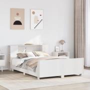 vidaXL Sängram utan madrass vit 120x190 cm massiv furu