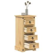 vidaXL Sängbord Corona 35x32,5x74 cm massiv furu