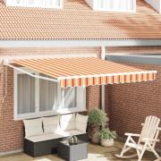 vidaXL Utfällbar markis Gul och Orange 300 x 250 cm