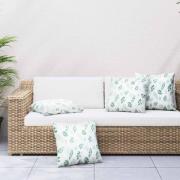 vidaXL Spridda Kuddar Löv 4 pcs Bladmönster 50 x 50 cm Polyester Tyg