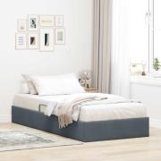 vidaXL Ottoman Sängram med lagring Mörkgrå 90 x 190 cm Sammet