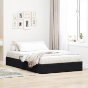 vidaXL Ottoman Sängram med lagring Svart 120 x 190 cm Sammet