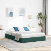 vidaXL Ottoman Sängram med lagring Mörkgrön 140 x 190 cm Sammet