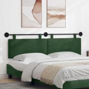 vidaXL Hängande Huvudgavel Jungelgrön 170 x 55 x 5 cm Kordread tyg