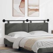 vidaXL Hängande sänggavel Mörkgrå Kordread tyg
