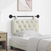 vidaXL Hängande Huvudgavel Väggmonterad Kräm 90 x 55 x 7 cm Sammet