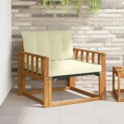 vidaXL Utomhussoffset Massivt Akaciaträ och Textilene Naturfärg