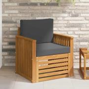 vidaXL Utomhussoffset Massivt akaciaträ och polyester Naturfärg