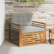 vidaXL Utomhussoffset Massivt akaciaträ och polyester Naturfärg