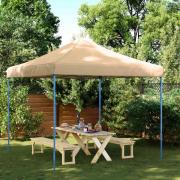 vidaXL Partytält Beige 292 x 292 x 315 cm Oxford Tyg