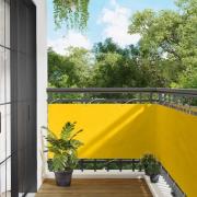 vidaXL Balkong Skärm Gul 75 x 200 cm PU-belagt oxford alu