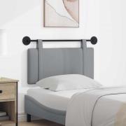 vidaXL Hängande Huvudgavel Väggmonterad Ljusgrå 90 x 55 x 5 cm tyg