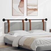 vidaXL Hängande Huvudgavel Enfärgad Moln Grå 170 x 55 x 5 cm Antik PU