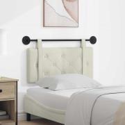 vidaXL Hängande Huvudgavel Väggmonterad Kräm 100 x 55 x 5 cm Sammet