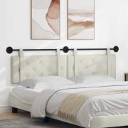 vidaXL Hängande Huvudgavel Väggmonterad Kräm 170 x 55 x 5 cm Sammet