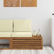 vidaXL Utomhus modulsoffa Naturfärg 91 x 63 x 73 cm Massivt Akaciaträ