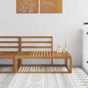 vidaXL Utomhus modulsoffa Naturfärg 115 x 83 x 73 cm