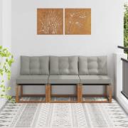 vidaXL 3 Stycke Utomhus Mellansoffa