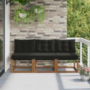 vidaXL 3 Stycke Utomhus Mellansoffa