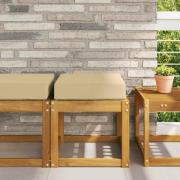 vidaXL Utomhus sitskudde Beige 40 x 40 x 8 cm 100% Polyester