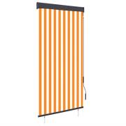 vidaXL Rullgardin utomhus 100x250 cm vit och orange