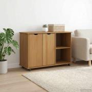 vidaXL Rullande skåp Honung brun 100 x 39 x 65,5 cm Massiv furu