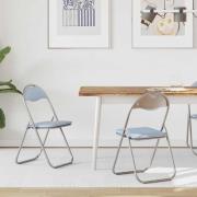 vidaXL Fällstol 2 pcs Grå 48 x 43,5 x 81 cm Konstläder