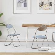 vidaXL Fällstol 2 pcs Grå 48 x 43,5 x 81 cm Konstläder