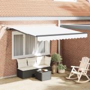 vidaXL Markis tyg med Vit 300 x 250 cm Polyester