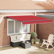 vidaXL Markis tyg med Röd 350 x 250 cm Polyester
