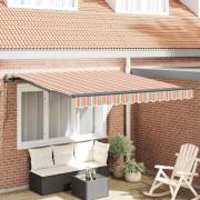vidaXL Utfällbar markis Flerfärgsdesign 300 x 250 cm Duk och Aluminium
