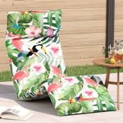 vidaXL Hopfällbar solstol Flerfärgad 175x54x8,5 cm Oxford tyg