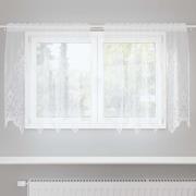 vidaXL Spetsgardin med gardiner Blommor Vit 100 x 150 cm Polyester