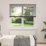 vidaXL Persienn Mörkbrun med Mönster 150 x 140 cm PVC
