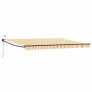 vidaXL Elektrisk Markis med Orange och vit 4,5 × 3 m Aluminium