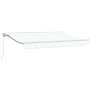 vidaXL Manuell Utdragbar Markis Vit 3 x 2,5 m