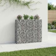 vidaXL Gabion upphöjd säng 2 pcs Silver 170 x 50 x 150 cm