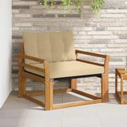 vidaXL Utomhussoffset Massivt Akaciaträ och Textilene Naturfärg