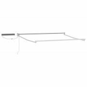 vidaXL Elektrisk utdragbar markisram Vit 3,5 x 2,5 m Stål