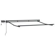 vidaXL Manuell markisram med LED-lampor Antracit 3 x 2,5 m Aluminium