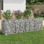 vidaXL Gabion upphöjd säng Silver