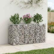 vidaXL Gabion upphöjd säng Silver 150 x 50 x 80 cm Galvaniserat Stål