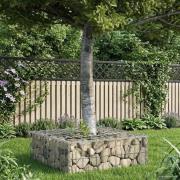 vidaXL Gabion upphöjd säng Silver