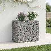 vidaXL Gabion upphöjd säng Silver
