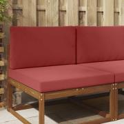 vidaXL Utomhus Soffa Kudde 2 pcs Vinröd Polyester