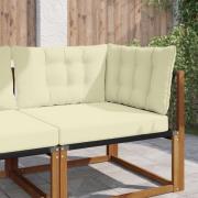 vidaXL Utomhus Soffa Kudde 3 pcs Kräm Polyester