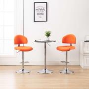 vidaXL Barstolar 2 st orange konstläder
