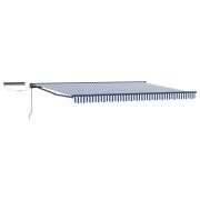 vidaXL Elektrisk Retraktabel Markis Blå, Vit, Antracit 4,5 × 3 m